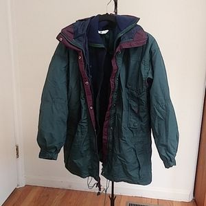 Retro teal two piece Columbia jacket